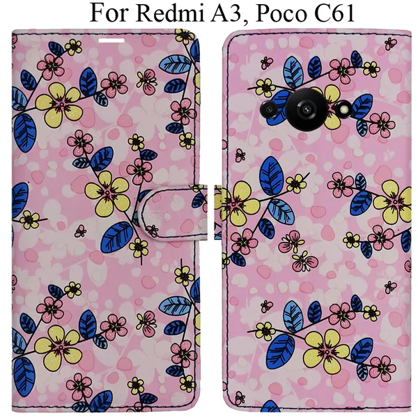 Pink_Premium_Flip_Cover_For_Poco_C61,_Redmi_A3_(2024)