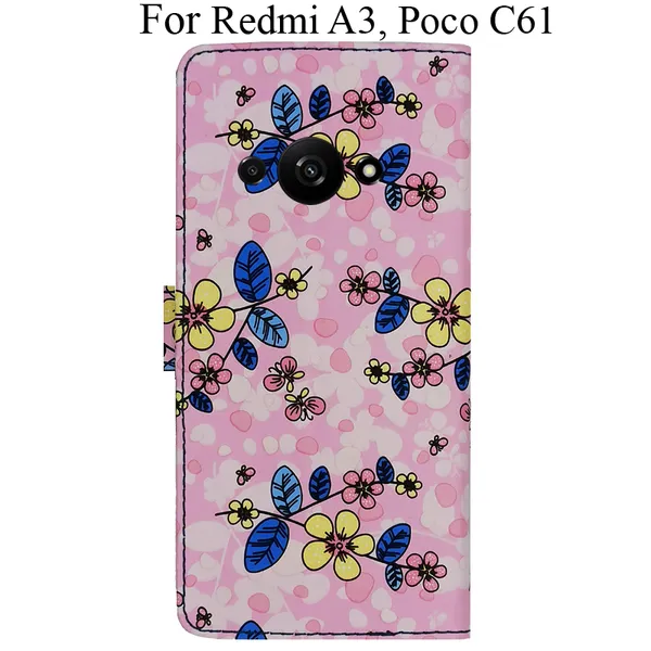 Pink_Premium_Flip_Cover_For_Poco_C61,_Redmi_A3_(2024)