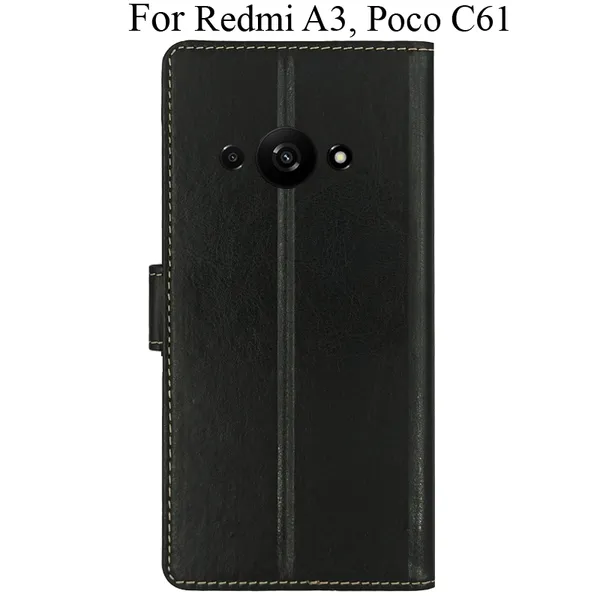 Black_Premium_Flip_Cover_For_Poco_C61,_Redmi_A3_(2024)