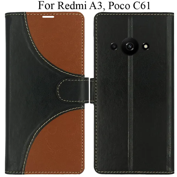 Black_Premium_Flip_Cover_For_Poco_C61,_Redmi_A3_(2024)