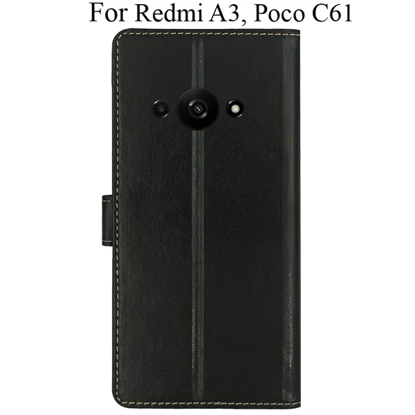 Brown_Premium_Flip_Cover_For_Poco_C61,_Redmi_A3_(2024)