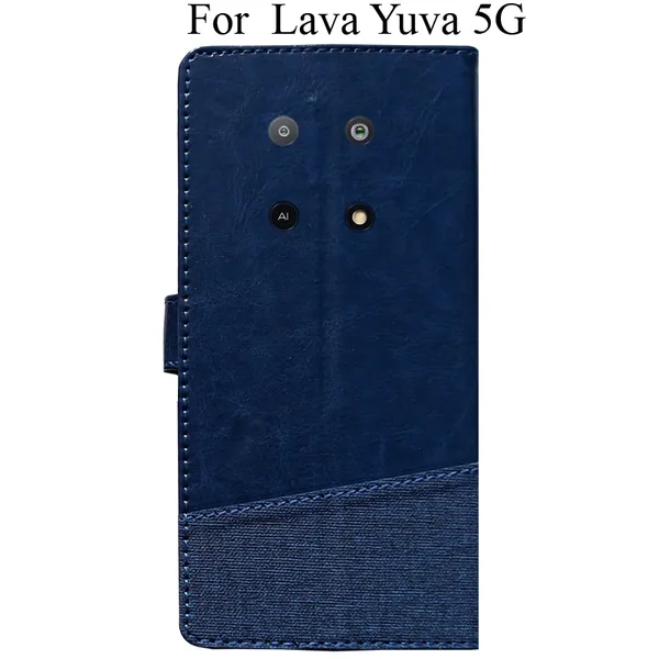 Blue_Premium_Flip_Cover_For_Lava_Yuva_5G