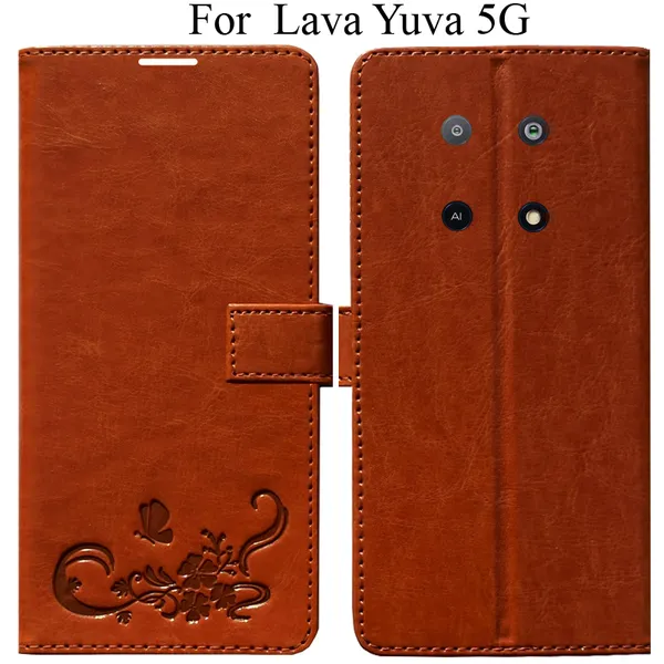 Orange_Premium_Flip_Cover_For_Lava_Yuva_5G