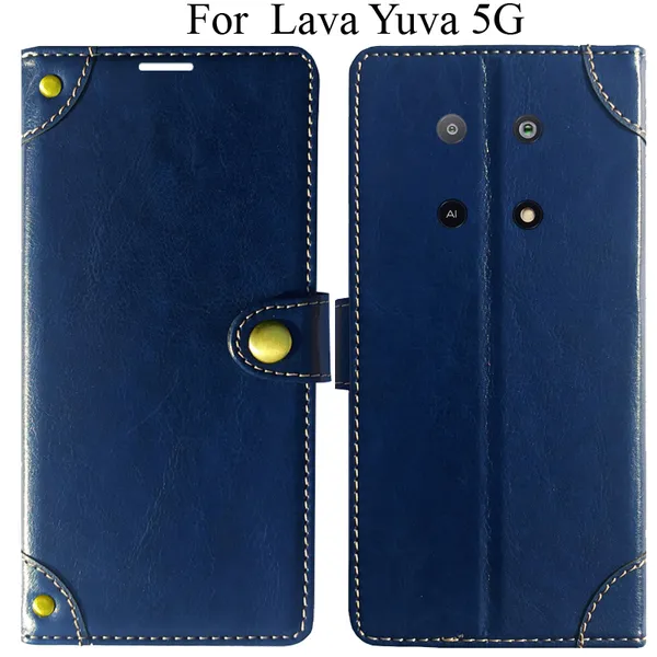 Blue_Premium_Flip_Cover_For_Lava_Yuva_5G