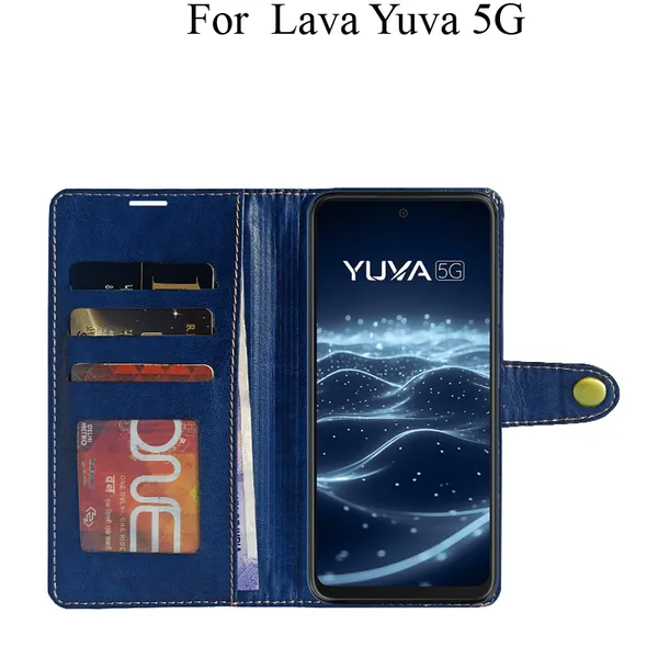 Blue_Premium_Flip_Cover_For_Lava_Yuva_5G