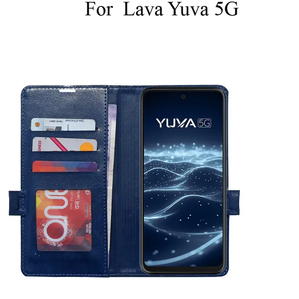Blue_Premium_Flip_Cover_For_Lava_Yuva_5G