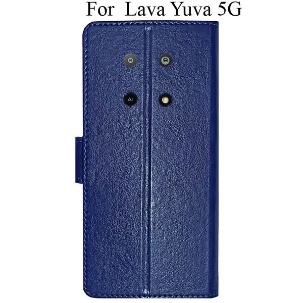 Blue_Premium_Flip_Cover_For_Lava_Yuva_5G