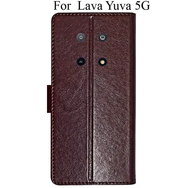 Beige_Premium_Flip_Cover_For_Lava_Yuva_5G
