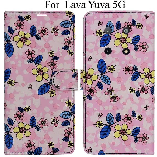 Pink_Premium_Flip_Cover_For_Lava_Yuva_5G