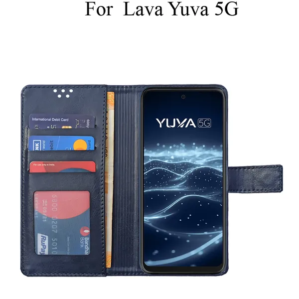 Black_Premium_Flip_Cover_For_Lava_Yuva_5G