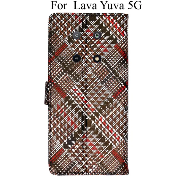 Red_Premium_Flip_Cover_For_Lava_Yuva_5G