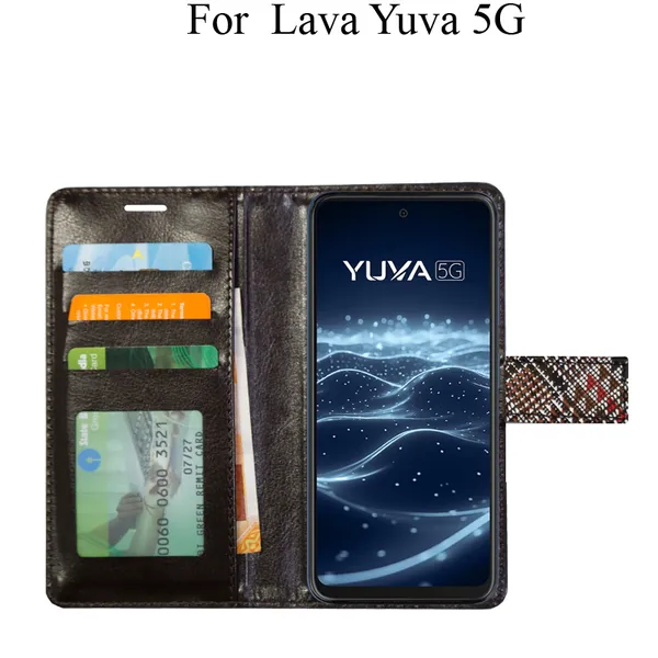 Red_Premium_Flip_Cover_For_Lava_Yuva_5G