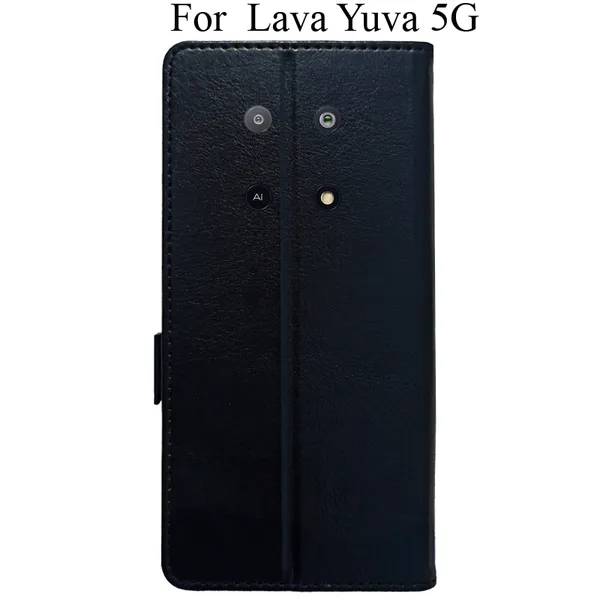 Black_Premium_Flip_Cover_For_Lava_Yuva_5G