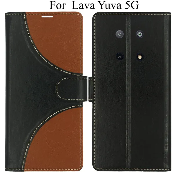 Black_Premium_Flip_Cover_For_Lava_Yuva_5G