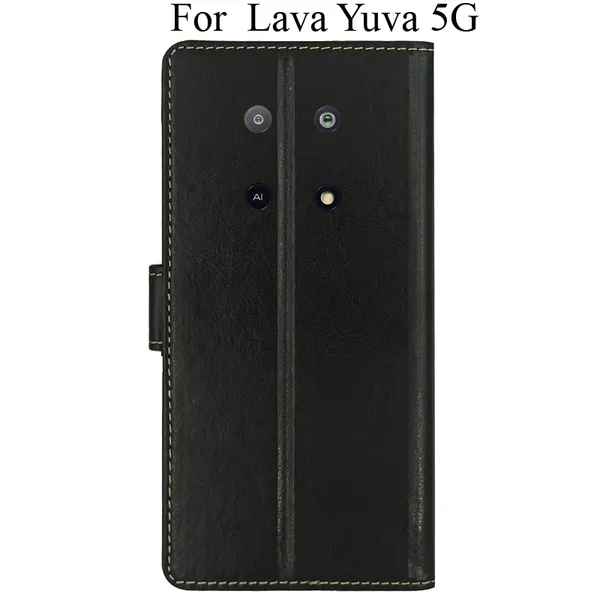Black_Premium_Flip_Cover_For_Lava_Yuva_5G