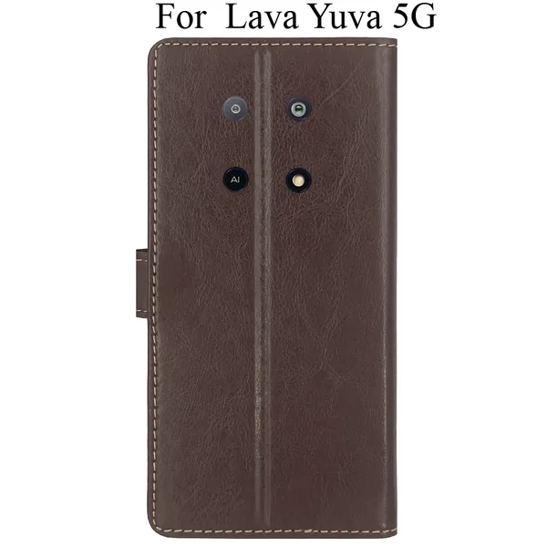 Brown_Premium_Flip_Cover_For_Lava_Yuva_5G