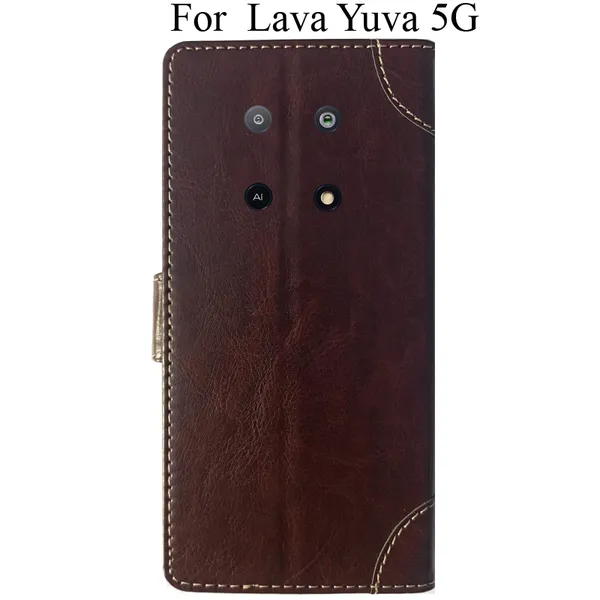 Beige_Premium_Flip_Cover_For_Lava_Yuva_5G