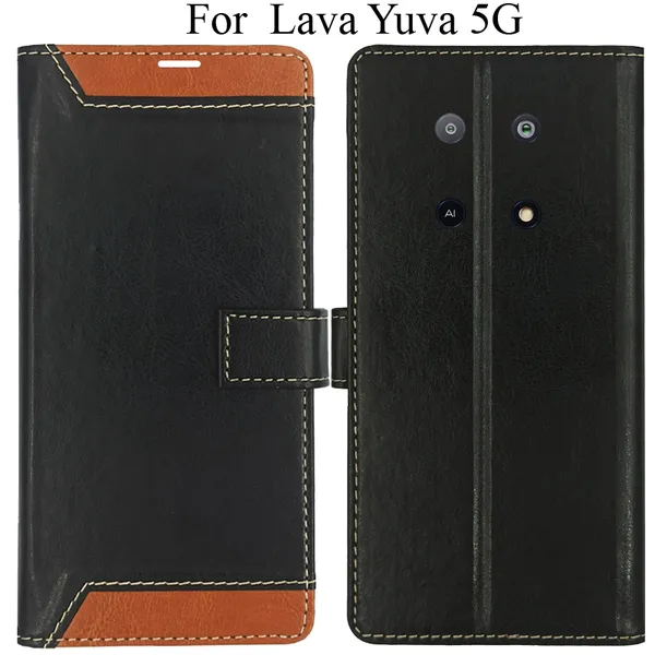 Brown_Premium_Flip_Cover_For_Lava_Yuva_5G