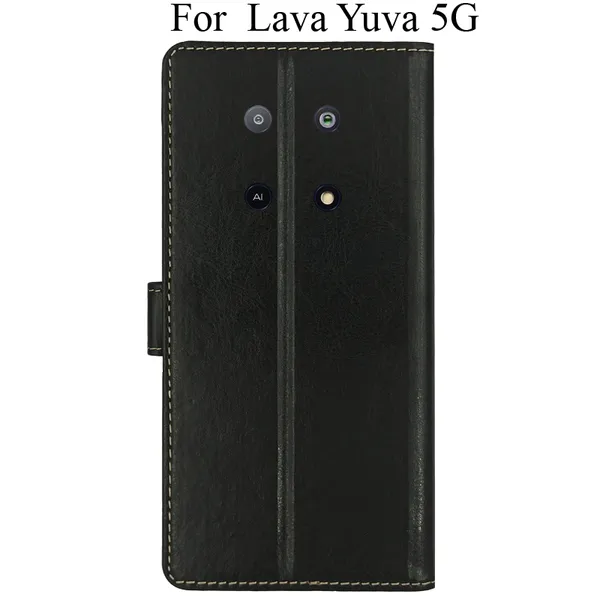 Brown_Premium_Flip_Cover_For_Lava_Yuva_5G