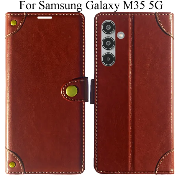 Brown_Premium_Flip_Cover_For_Samsung_Galaxy_M35_5G