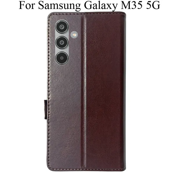 Brown_Premium_Flip_Cover_For_Samsung_Galaxy_M35_5G