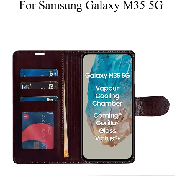 Beige_Premium_Flip_Cover_For_Samsung_Galaxy_M35_5G
