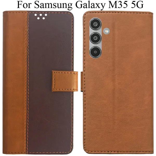 Brown_Premium_Flip_Cover_For_Samsung_Galaxy_M35_5G