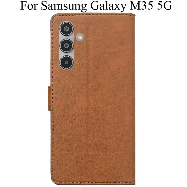 Brown_Premium_Flip_Cover_For_Samsung_Galaxy_M35_5G