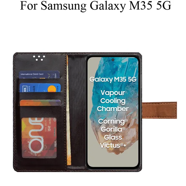 Brown_Premium_Flip_Cover_For_Samsung_Galaxy_M35_5G
