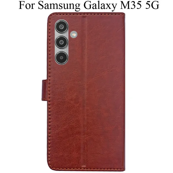 Brown_Premium_Flip_Cover_For_Samsung_Galaxy_M35_5G