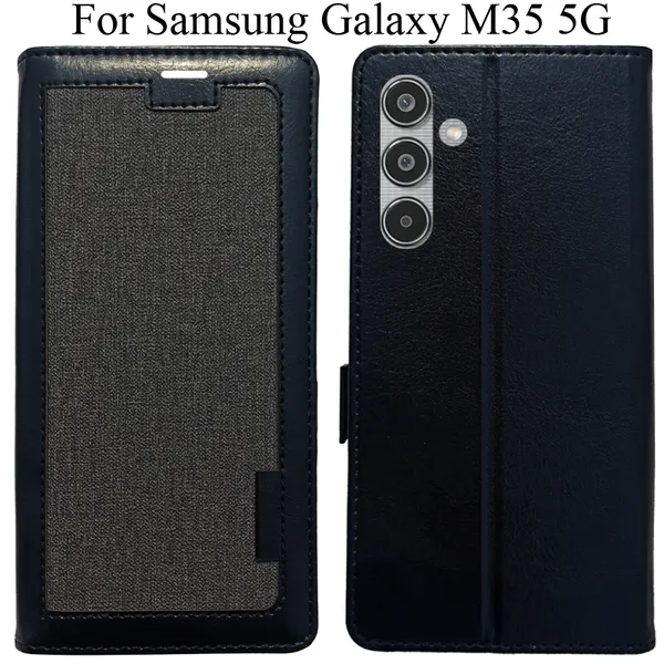Black_Premium_Flip_Cover_For_Samsung_Galaxy_M35_5G