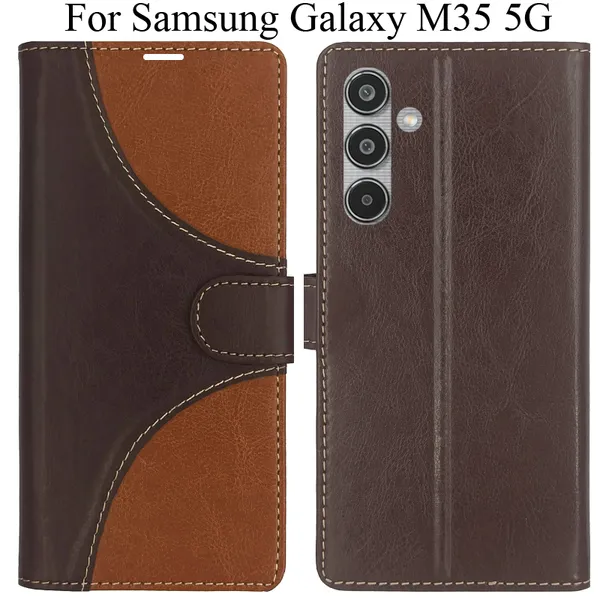 Brown_Premium_Flip_Cover_For_Samsung_Galaxy_M35_5G