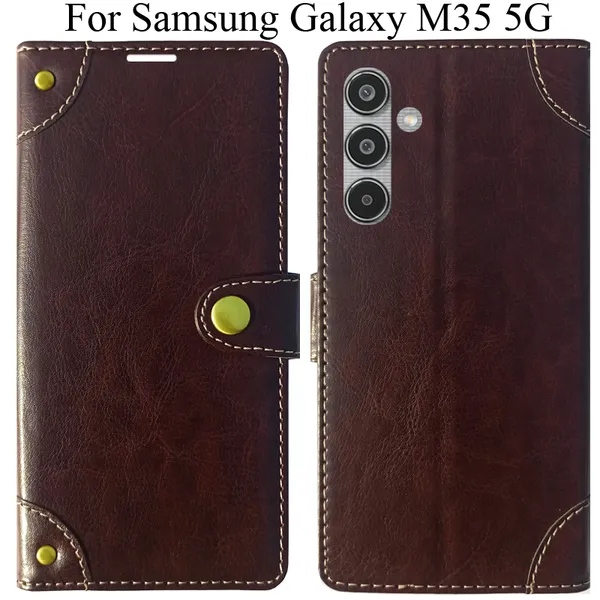 Beige_Premium_Flip_Cover_For_Samsung_Galaxy_M35_5G