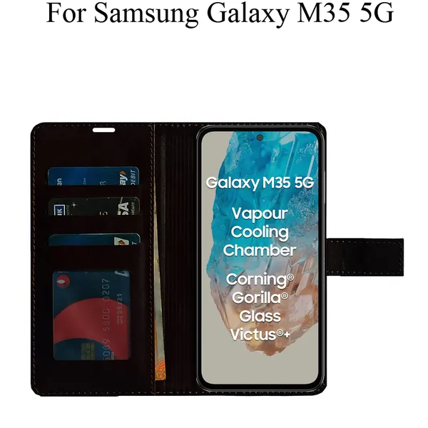 Brown_Premium_Flip_Cover_For_Samsung_Galaxy_M35_5G
