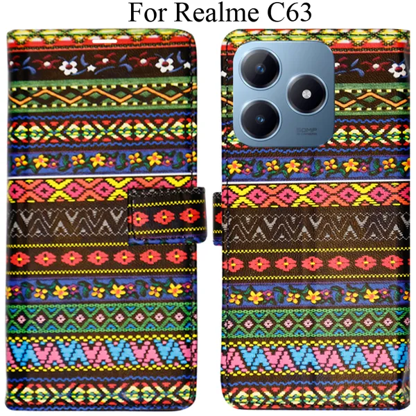 Multicolor_Premium_Flip_Cover_For_Realme_C63