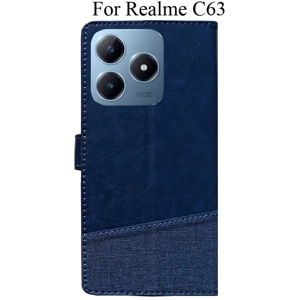 Blue_Premium_Flip_Cover_For_Realme_C63
