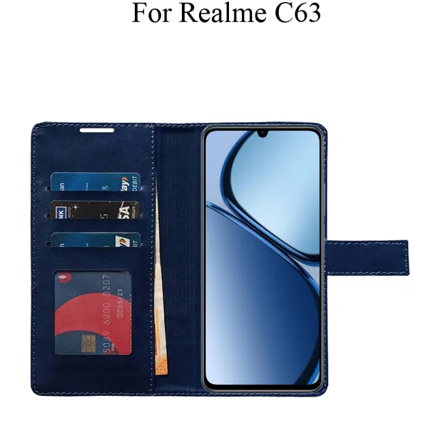 Blue_Premium_Flip_Cover_For_Realme_C63