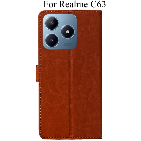 Orange_Premium_Flip_Cover_For_Realme_C63