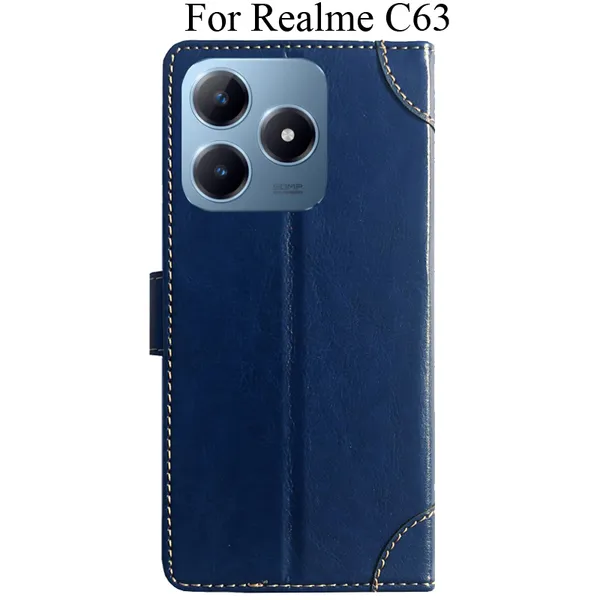 Blue_Premium_Flip_Cover_For_Realme_C63