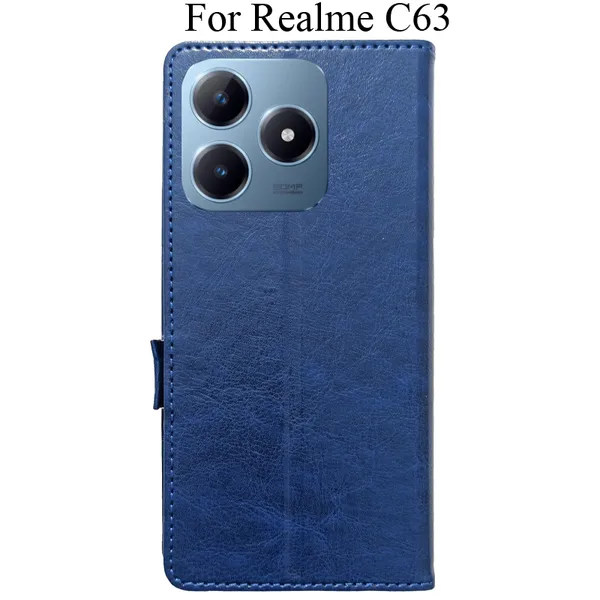 Blue_Premium_Flip_Cover_For_Realme_C63