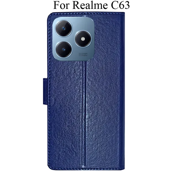 Blue_Premium_Flip_Cover_For_Realme_C63