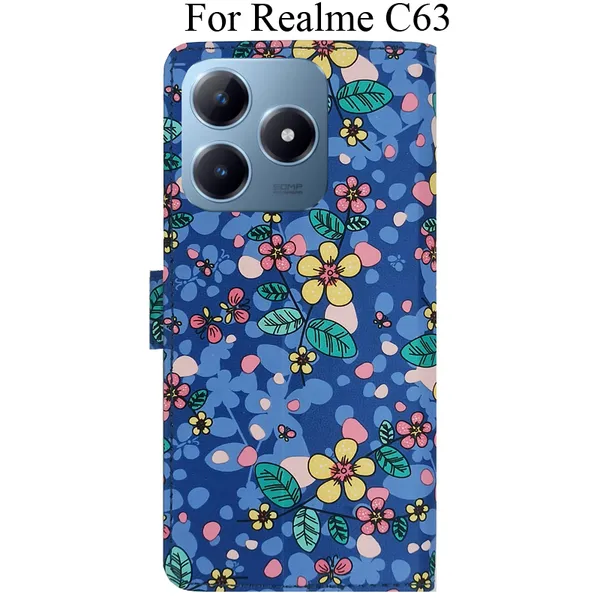 Blue_Premium_Flip_Cover_For_Realme_C63