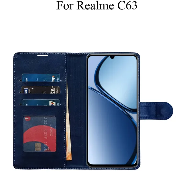 Blue_Premium_Flip_Cover_For_Realme_C63
