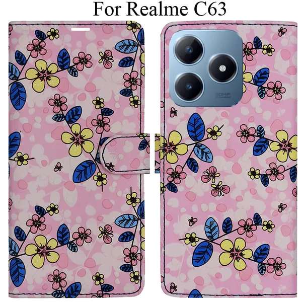 Pink_Premium_Flip_Cover_For_Realme_C63