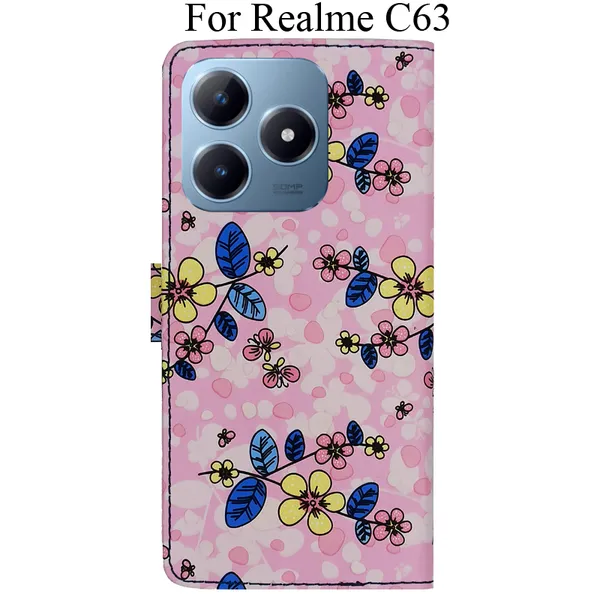 Pink_Premium_Flip_Cover_For_Realme_C63