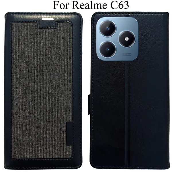 Black_Premium_Flip_Cover_For_Realme_C63