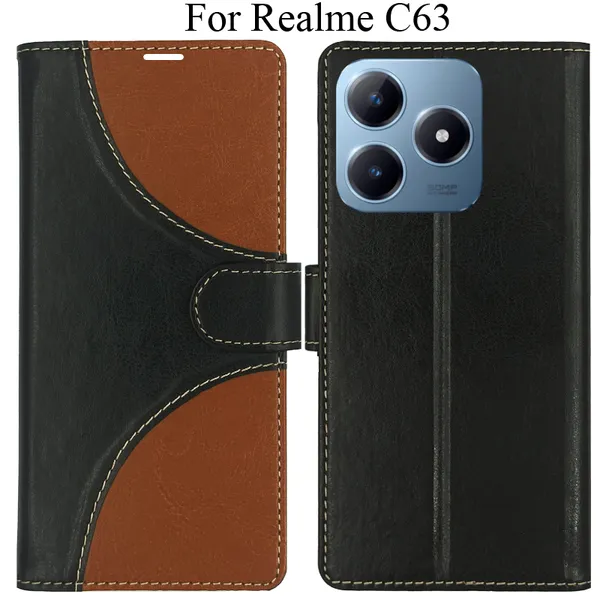 Black_Premium_Flip_Cover_For_Realme_C63