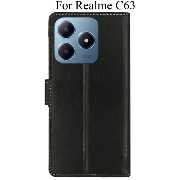Black_Premium_Flip_Cover_For_Realme_C63