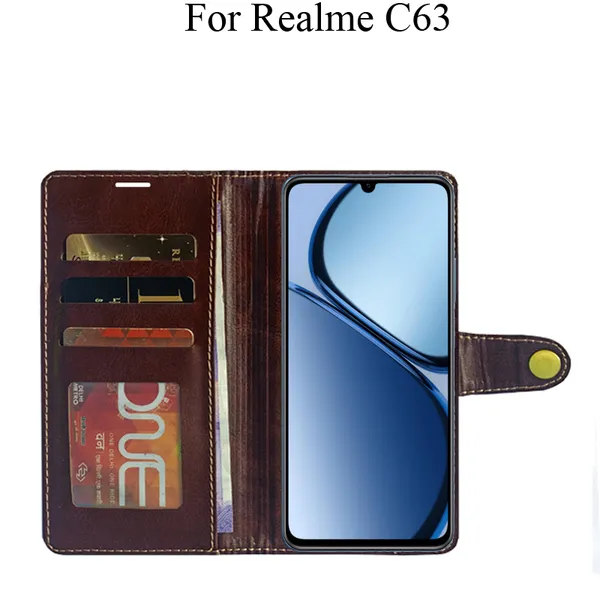 Beige_Premium_Flip_Cover_For_Realme_C63