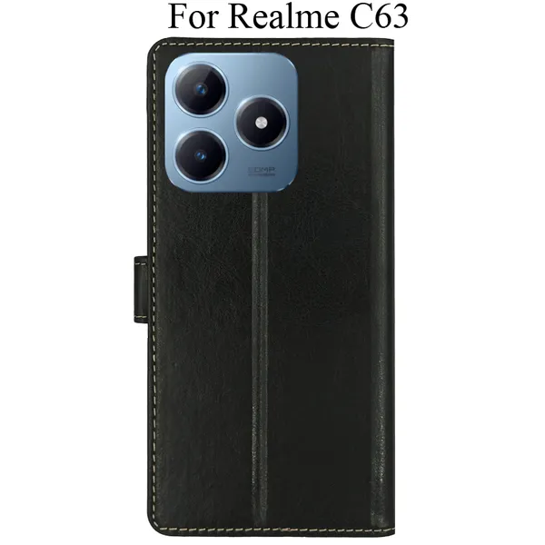 Brown_Premium_Flip_Cover_For_Realme_C63